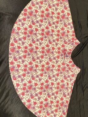 Floral A-Line Skirt in Pink and Purple